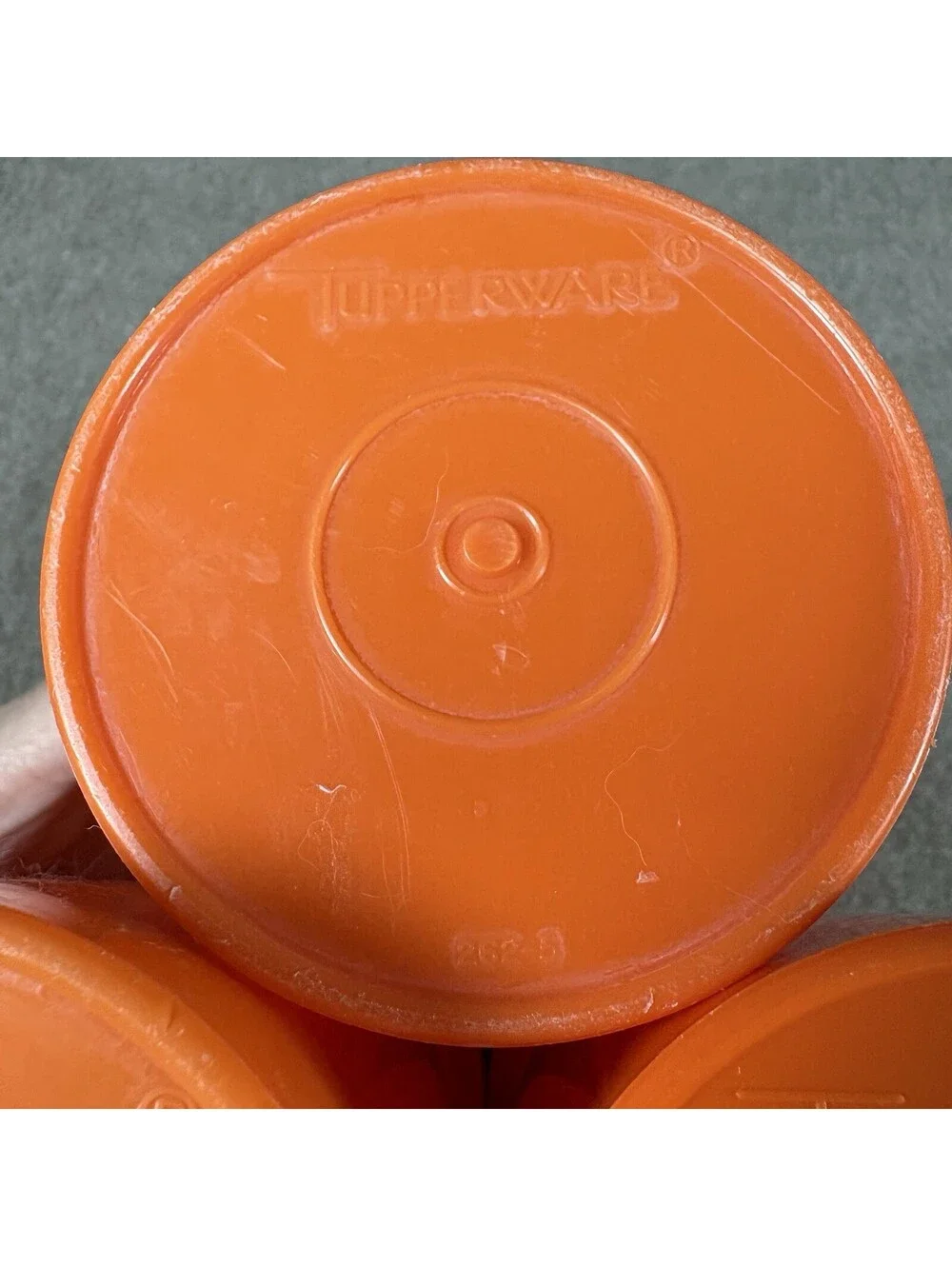 Lot of 3 Tupperware Orange Drink Container 5 Cups #262 Flip Spout Lid #603 Vtg